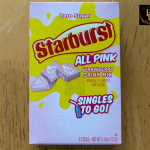 Starburst pink strawberry drink mix