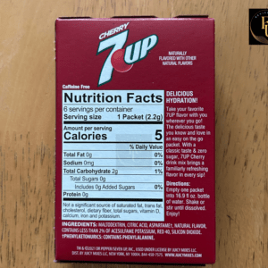 Sugar-Free Cherry 7up drink mix packets